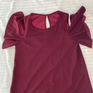 Dark red not velvet dress